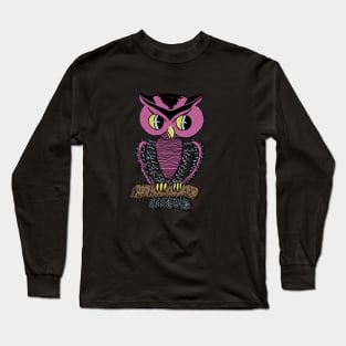 Pink Vintage Hooty Halloween Owl Long Sleeve T-Shirt